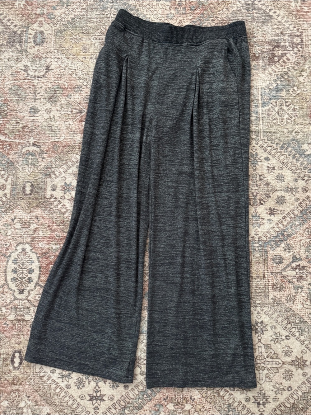 Daily Ritual Heathered Charcoal Gray Pants with Pockets